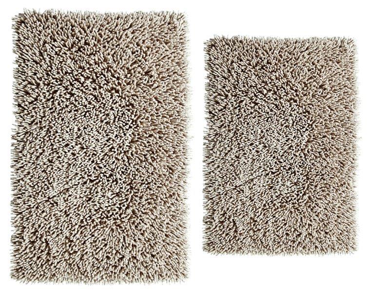 CASTLE HILL LONDON - 2 PIECES SET CHENILLE SHAGGY BATH RUG COLLECTION