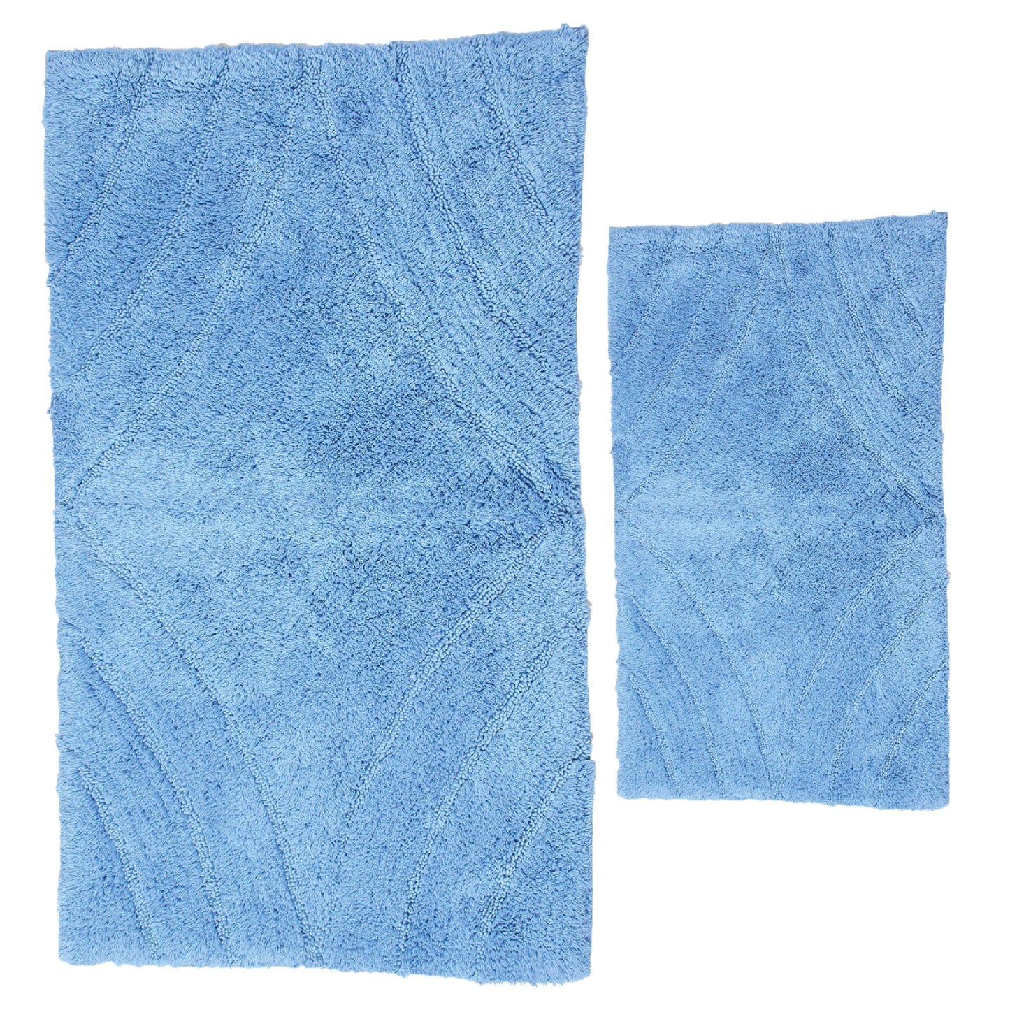 CASTLE HILL LONDON - 2 PIECES SET DIAMOND BATH RUGS COLLECTION