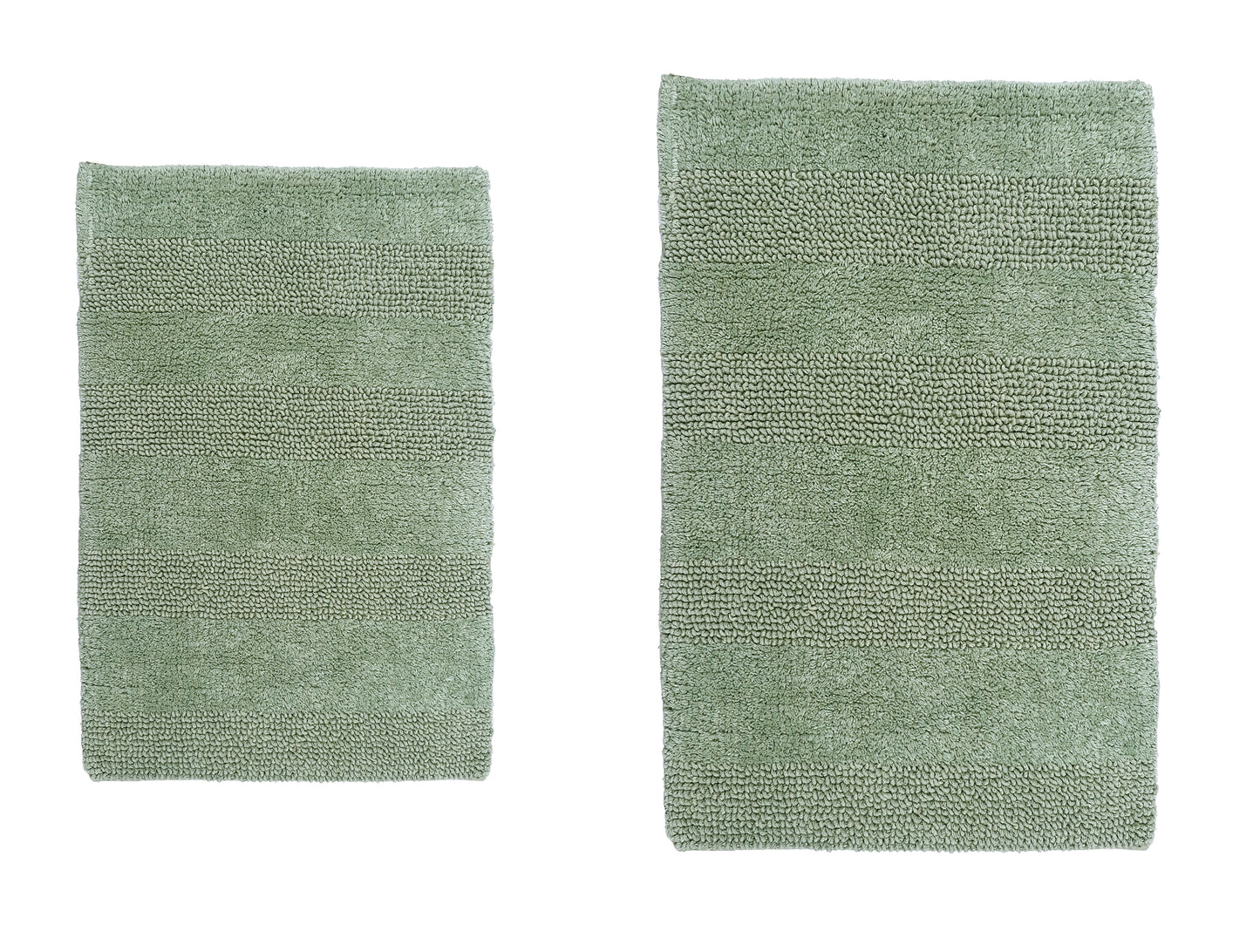 CASTLE HILL LONDON - 2 PIECES SET WIDE CUT REVERSIBLE BATH RUGS COLLECTION