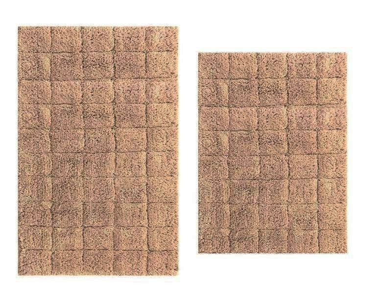 CASTLE HILL LONDON - 2 PIECES SET SUMMER TILE BATH RUGS COLLECTION