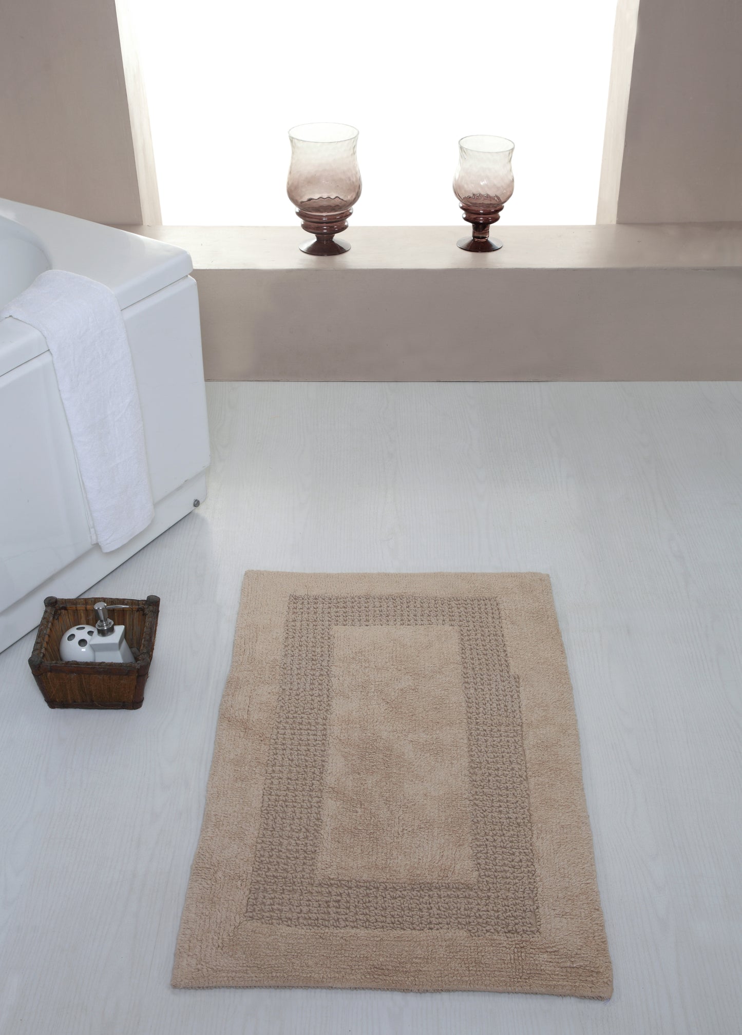 KNIGHTS BRIDGE -  SINGLE PIECE HONEYCOMB TRACK BATH RUG COLLECTION