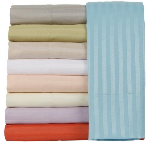 CASTLE HILL LONDON - T620 THREAD COUNT SHEET SET COTTON RICH STRIPE