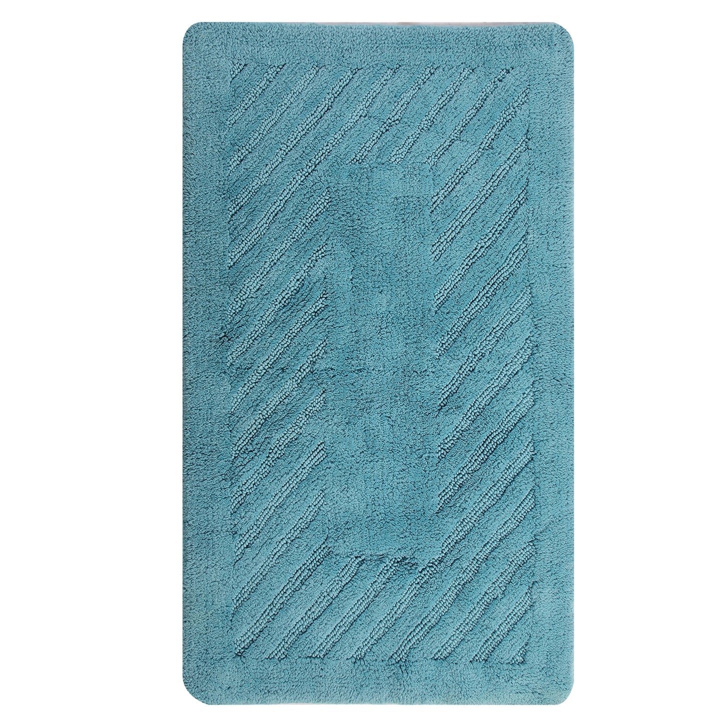 KNIGHTS BRIDGE -  SINGLE PIECE DIAGONAL RACETRACK REVERSIBLE BATH RUG COLLECTION
