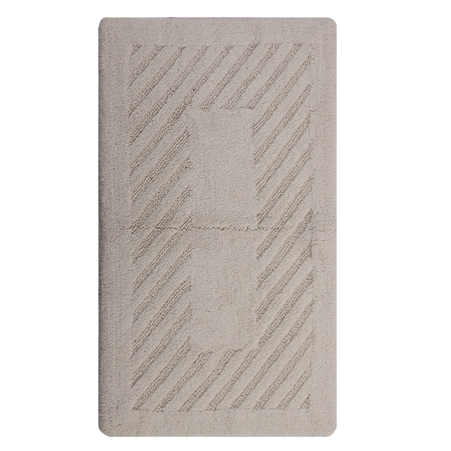 KNIGHTS BRIDGE -  SINGLE PIECE DIAGONAL RACETRACK REVERSIBLE BATH RUG COLLECTION