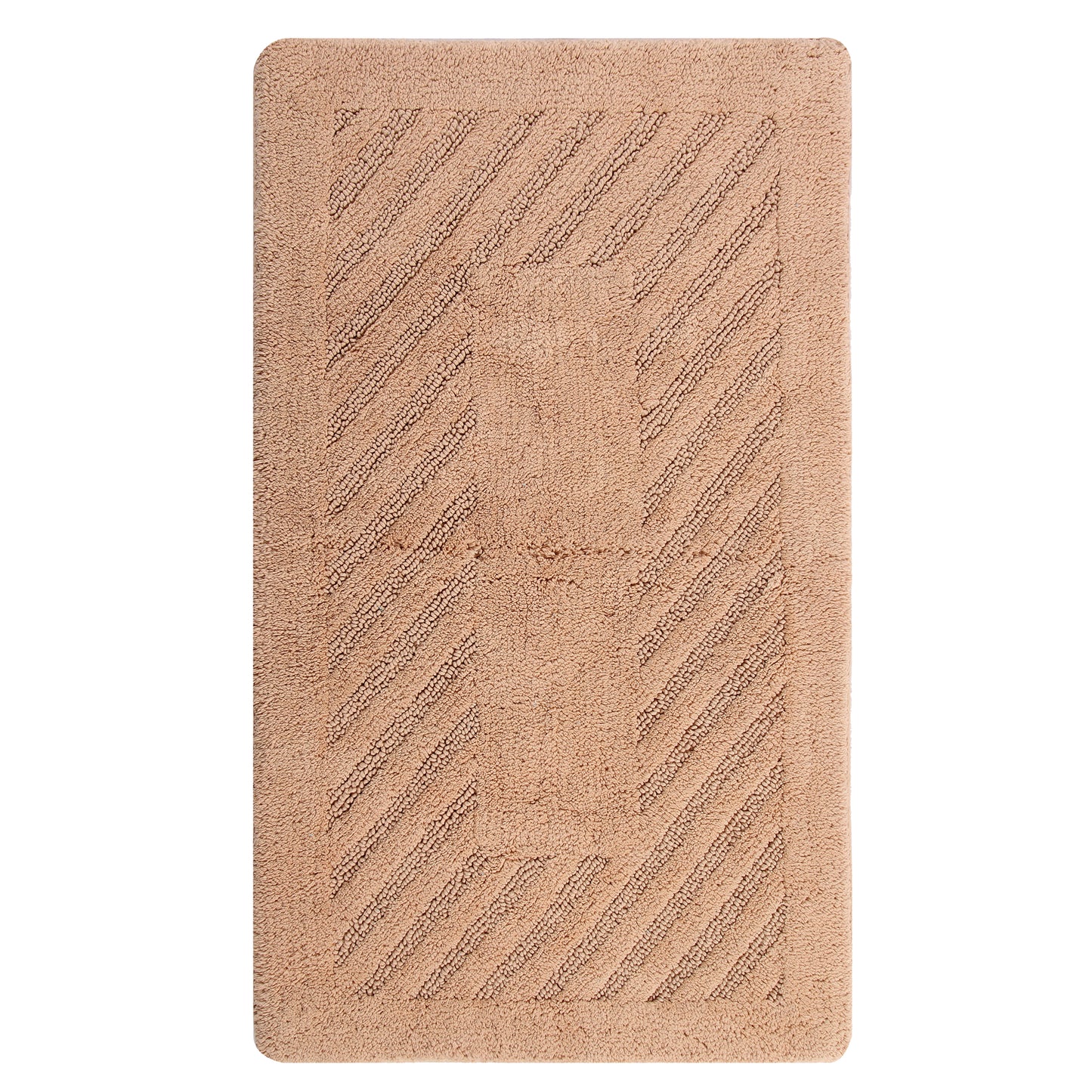 KNIGHTS BRIDGE -  SINGLE PIECE DIAGONAL RACETRACK REVERSIBLE BATH RUG COLLECTION