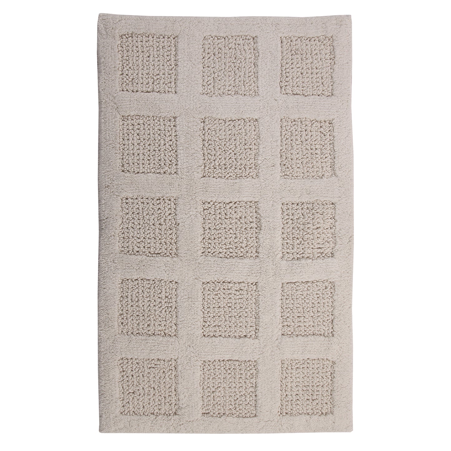 KNIGHTS BRIDGE -  SINGLE PIECE SQUARE HONEYCOMB REVERSIBLE BATH RUG COLLECTION