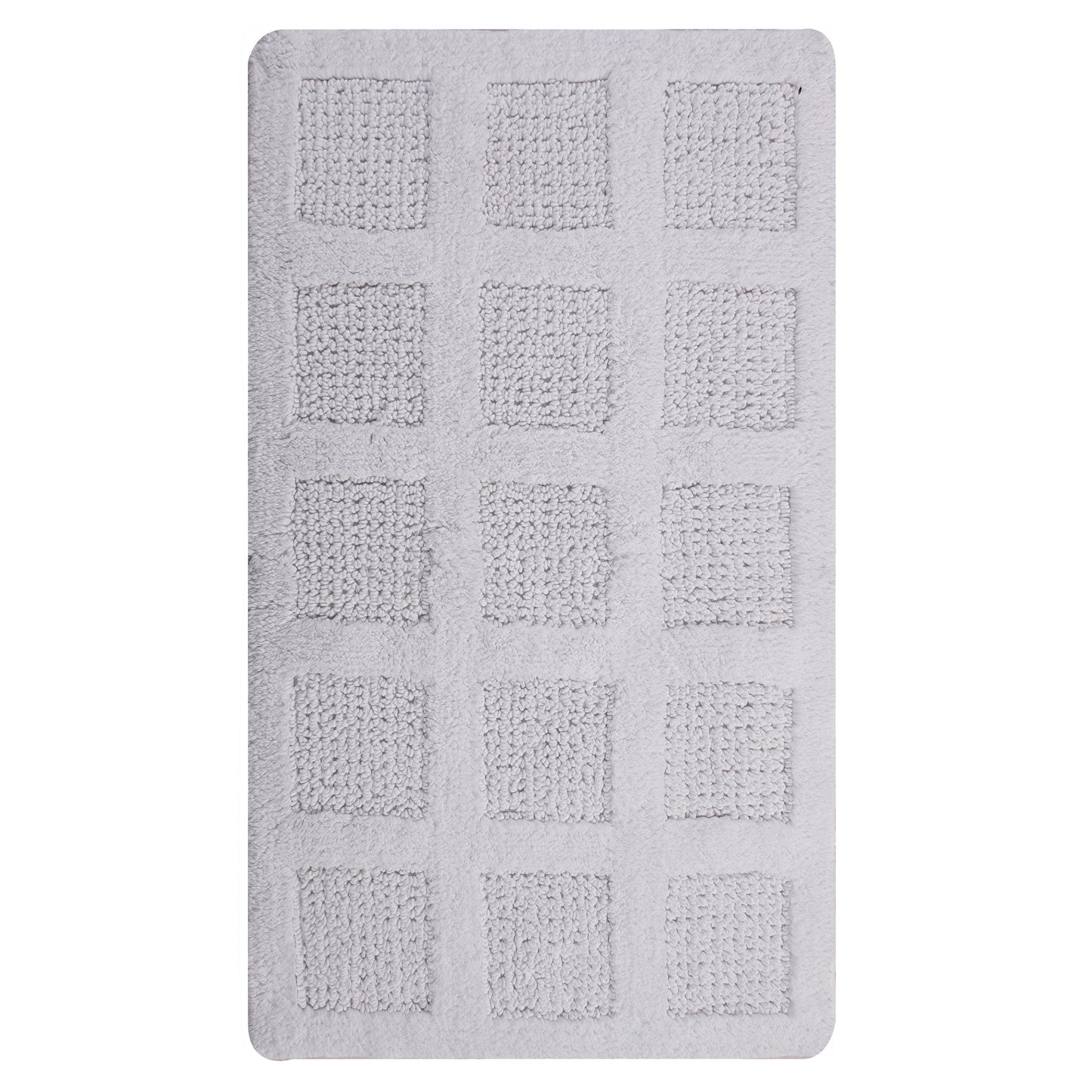 KNIGHTS BRIDGE -  SINGLE PIECE SQUARE HONEYCOMB REVERSIBLE BATH RUG COLLECTION