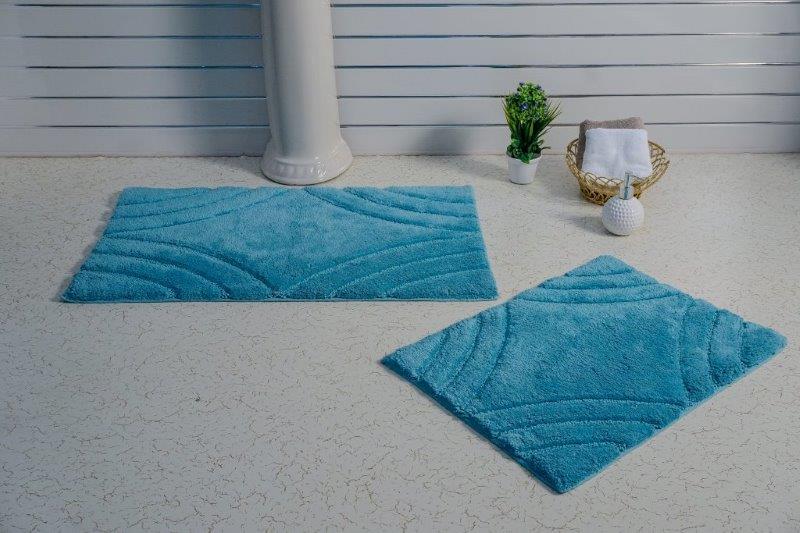 CASTLE HILL LONDON - 2 PIECES SET DIAMOND BATH RUGS COLLECTION