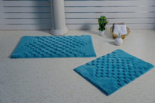 CASTLE HILL LONDON - 2 PIECES SET MELANGE BATH RUGS COLLECTION
