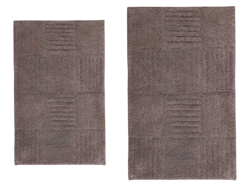 CASTLE HILL LONDON - 2 PIECES SET CHAKKAR BOARD BATH RUG COLLECTION