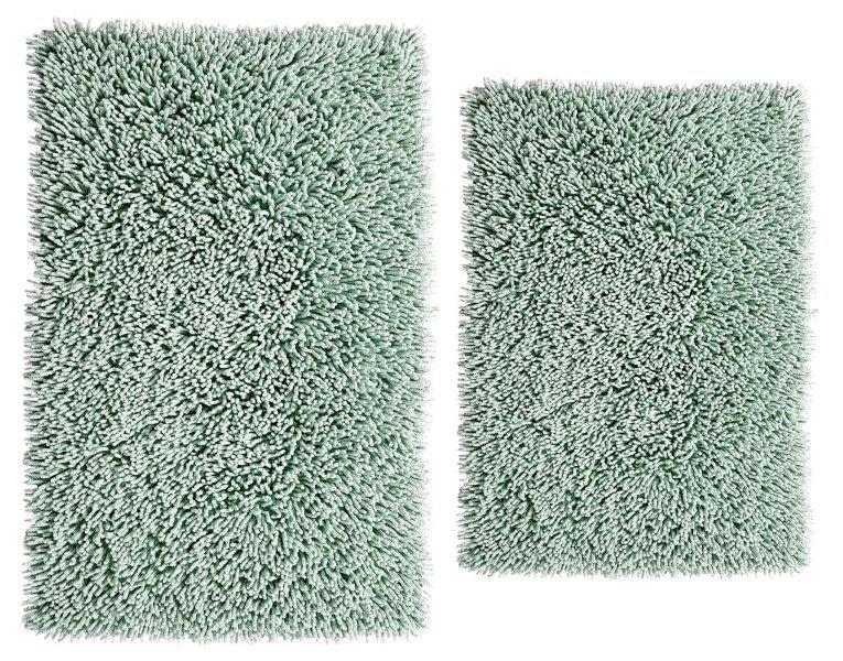 CASTLE HILL LONDON - 2 PIECES SET CHENILLE SHAGGY BATH RUG COLLECTION