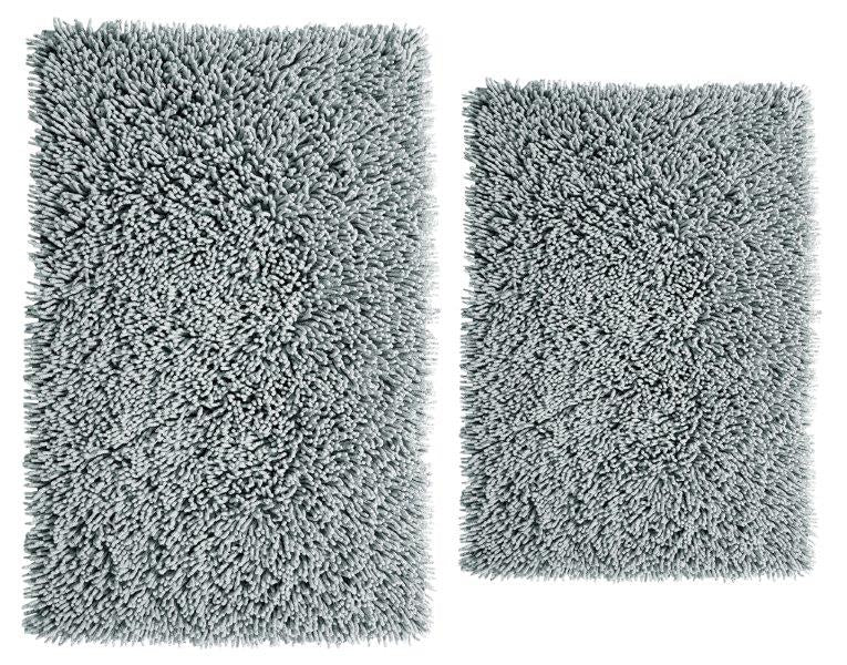 CASTLE HILL LONDON - 2 PIECES SET CHENILLE SHAGGY BATH RUG COLLECTION