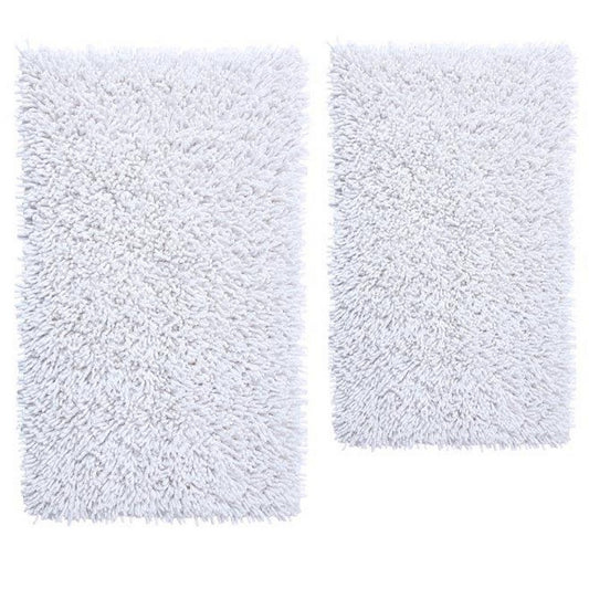 CASTLE HILL LONDON - 2 PIECES SET CHENILLE SHAGGY BATH RUG COLLECTION