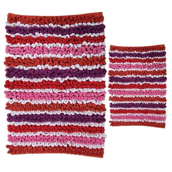 CASTLE HILL LONDON - 2 PIECES SET CHUNKY CHENILLE BATH RUG COLLECTION