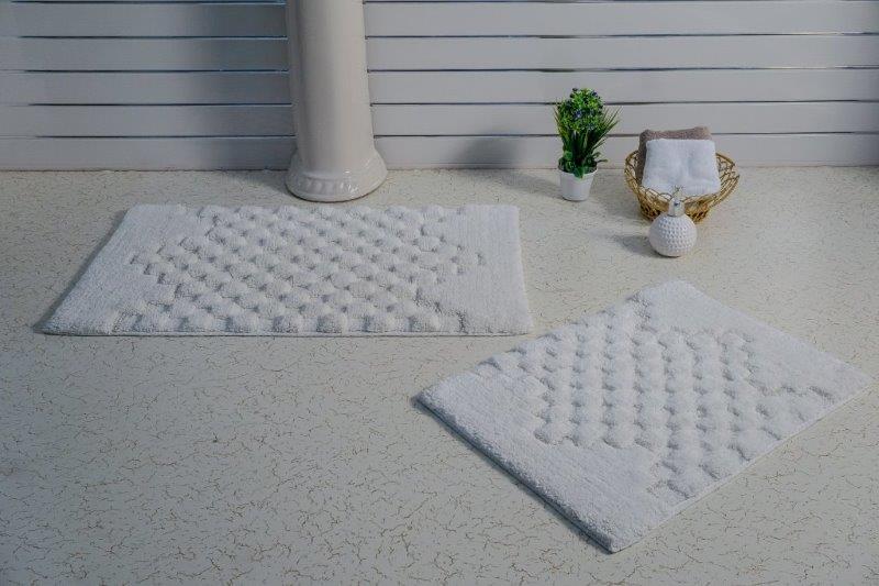CASTLE HILL LONDON - 2 PIECES SET MELANGE BATH RUGS COLLECTION