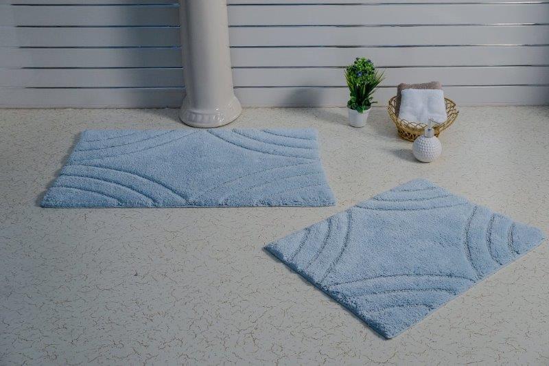 CASTLE HILL LONDON - 2 PIECES SET DIAMOND BATH RUGS COLLECTION