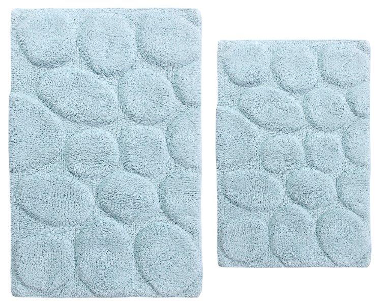 CASTLE HILL LONDON - 2 PIECES SET PALM BATH RUGS COLLECTION