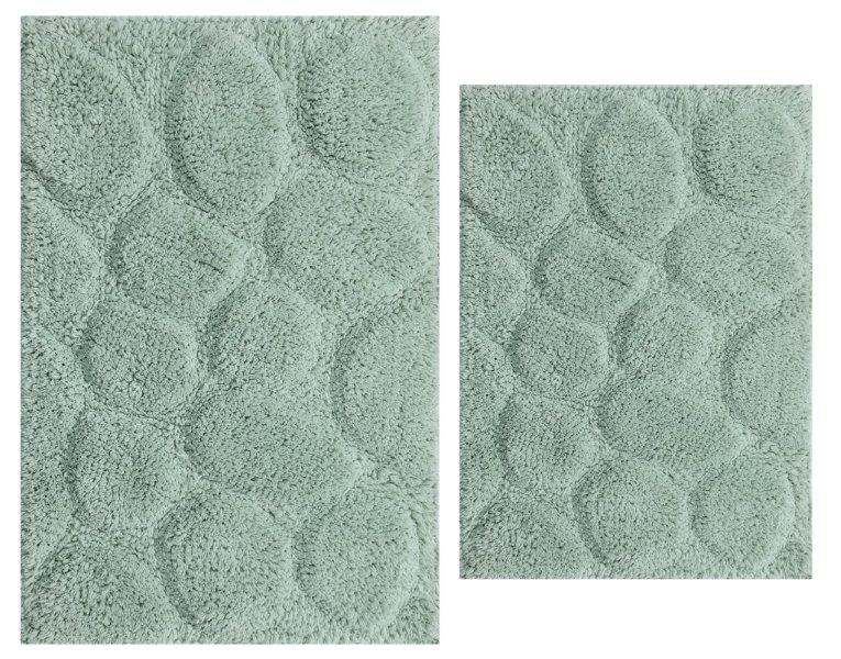 CASTLE HILL LONDON - 2 PIECES SET PALM BATH RUGS COLLECTION