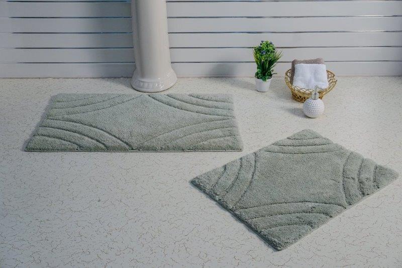 CASTLE HILL LONDON - 2 PIECES SET DIAMOND BATH RUGS COLLECTION