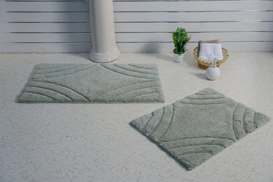 CASTLE HILL LONDON - 2 PIECES SET DIAMOND BATH RUGS COLLECTION