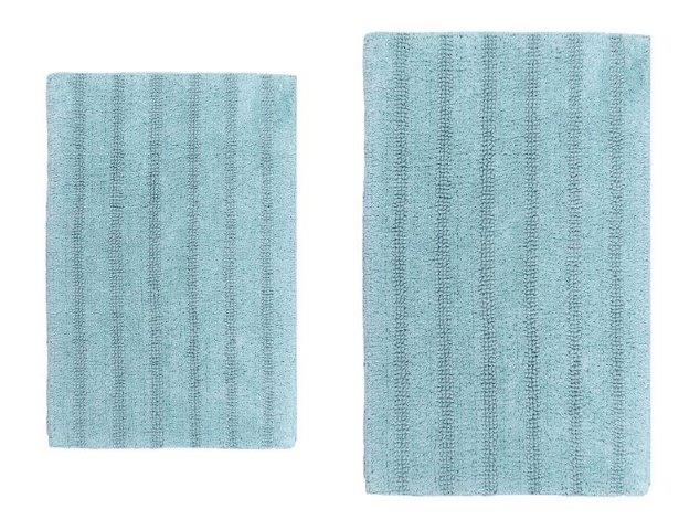 CASTLE HILL LONDON - 2 PIECES SET LINEAR BATH RUGS COLLECTION