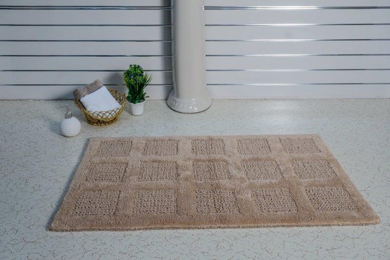 PERTHSHIRE PLATINUM COLLECTION - SINGLE PIECE SQUARE HONEY REVERSIBLE BATH RUG COLLECTION