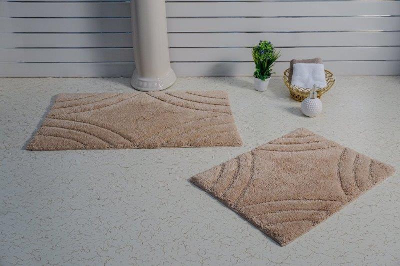 CASTLE HILL LONDON - 2 PIECES SET DIAMOND BATH RUGS COLLECTION