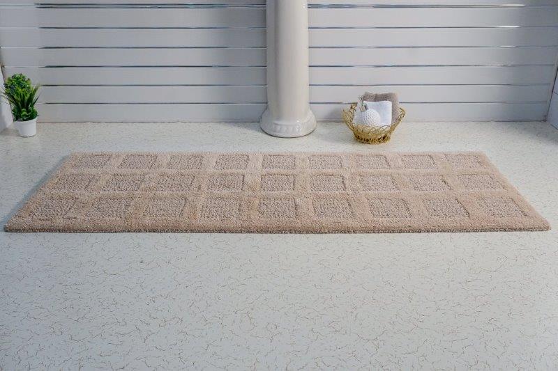 PERTHSHIRE PLATINUM COLLECTION - SINGLE PIECE SQUARE HONEY REVERSIBLE BATH RUG COLLECTION