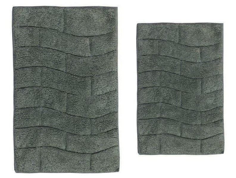 CASTLE HILL LONDON - 2 PIECES SET NEW TILE BATH RUGS COLLECTION