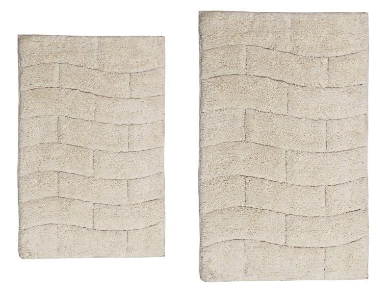 CASTLE HILL LONDON - 2 PIECES SET NEW TILE BATH RUGS COLLECTION