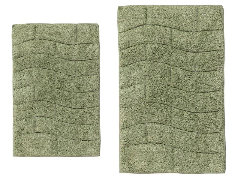 CASTLE HILL LONDON - 2 PIECES SET NEW TILE BATH RUGS COLLECTION