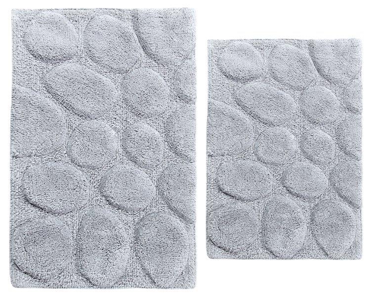 CASTLE HILL LONDON - 2 PIECES SET PALM BATH RUGS COLLECTION