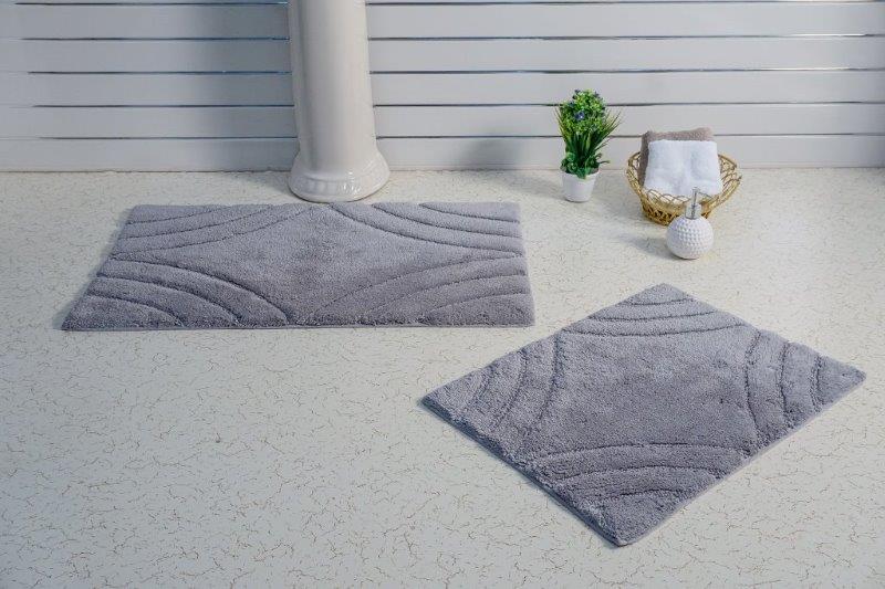 CASTLE HILL LONDON - 2 PIECES SET DIAMOND BATH RUGS COLLECTION