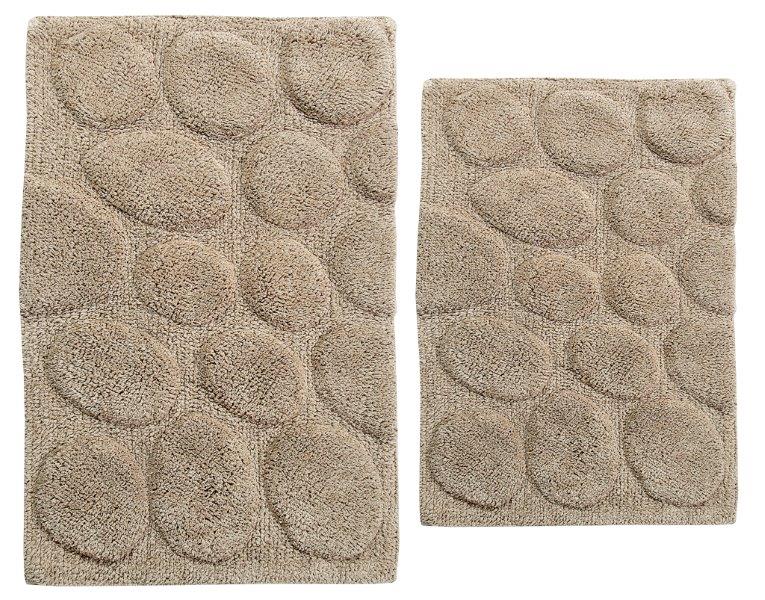 CASTLE HILL LONDON - 2 PIECES SET PALM BATH RUGS COLLECTION