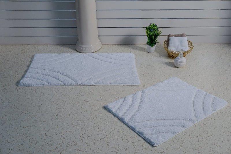CASTLE HILL LONDON - 2 PIECES SET DIAMOND BATH RUGS COLLECTION