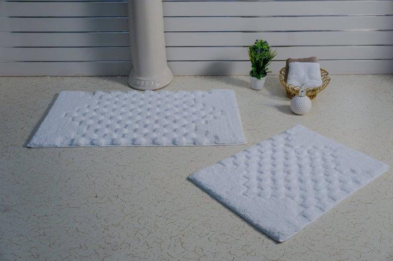 CASTLE HILL LONDON - 2 PIECES SET MELANGE BATH RUGS COLLECTION
