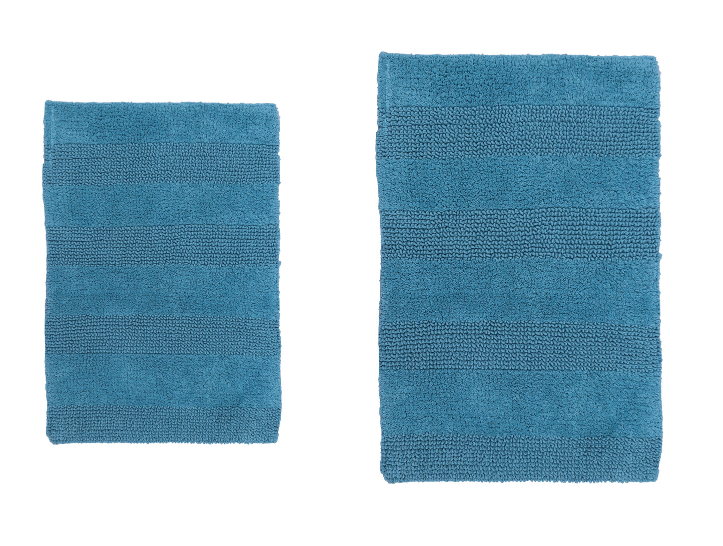 CASTLE HILL LONDON - 2 PIECES SET WIDE CUT REVERSIBLE BATH RUGS COLLECTION