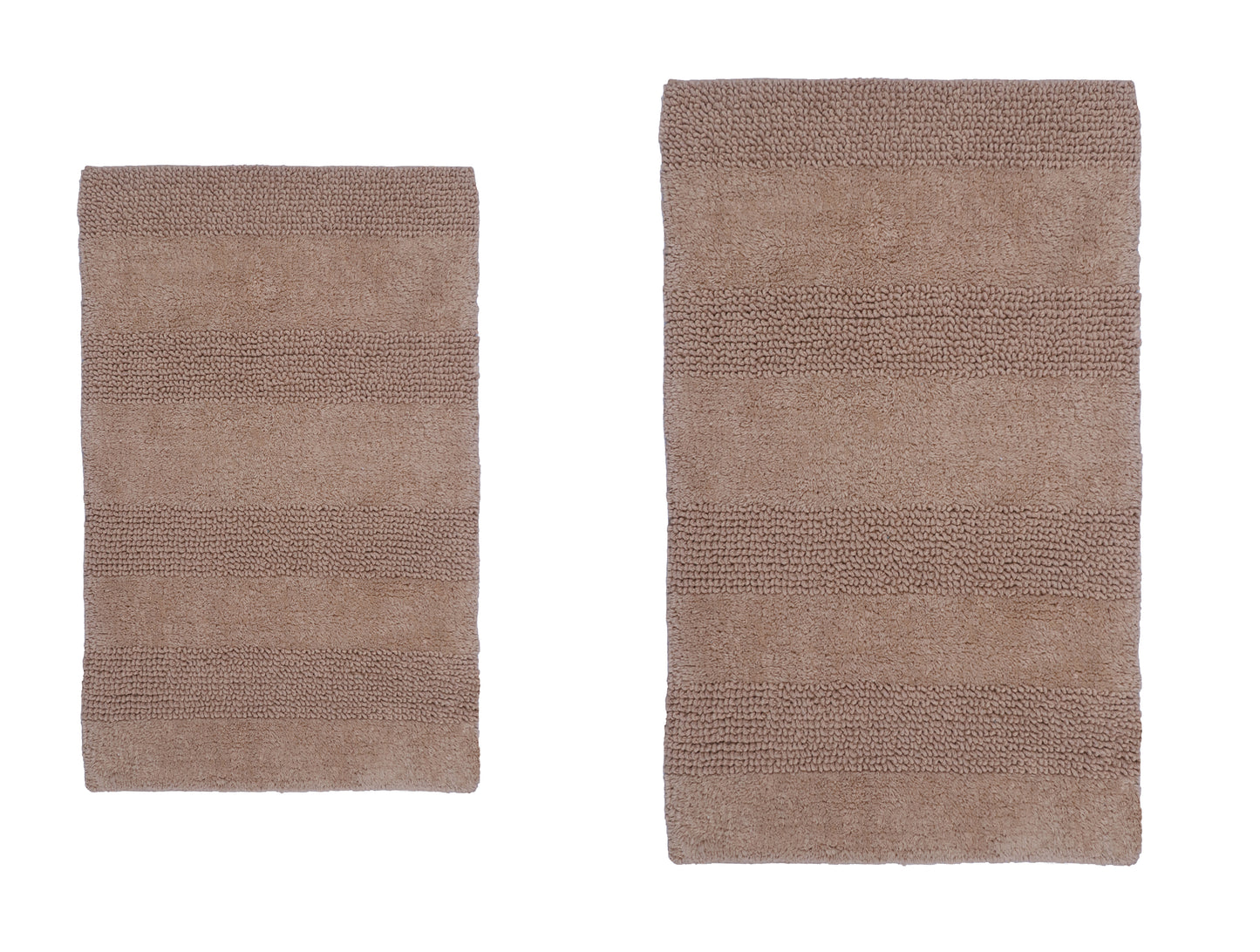 CASTLE HILL LONDON - 2 PIECES SET WIDE CUT REVERSIBLE BATH RUGS COLLECTION
