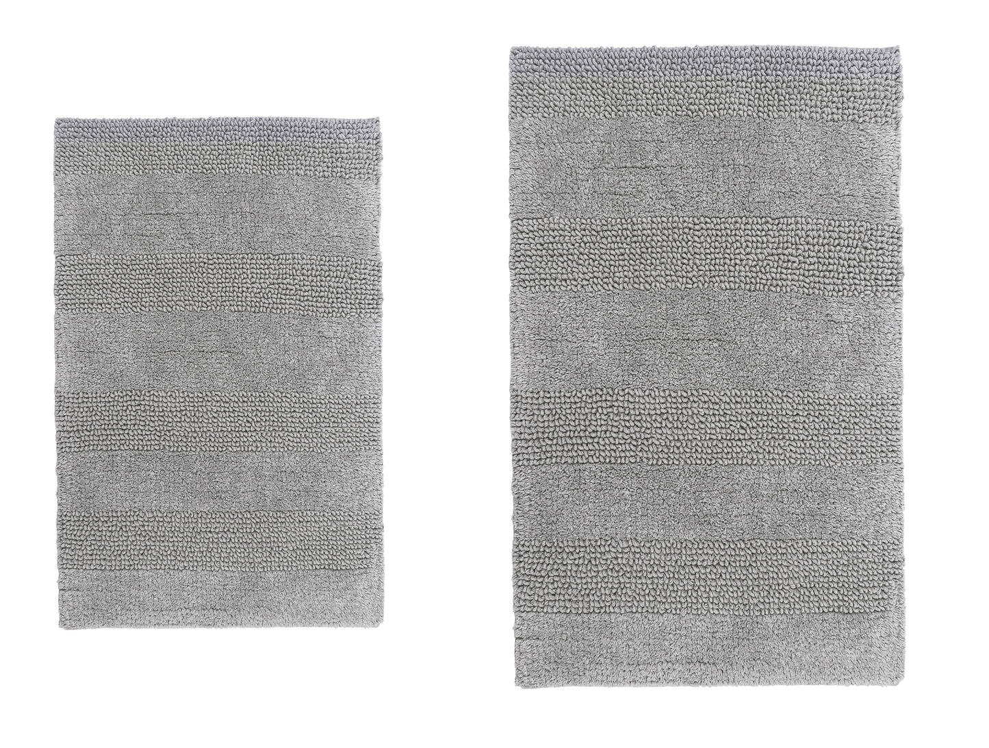 CASTLE HILL LONDON - 2 PIECES SET WIDE CUT REVERSIBLE BATH RUGS COLLECTION