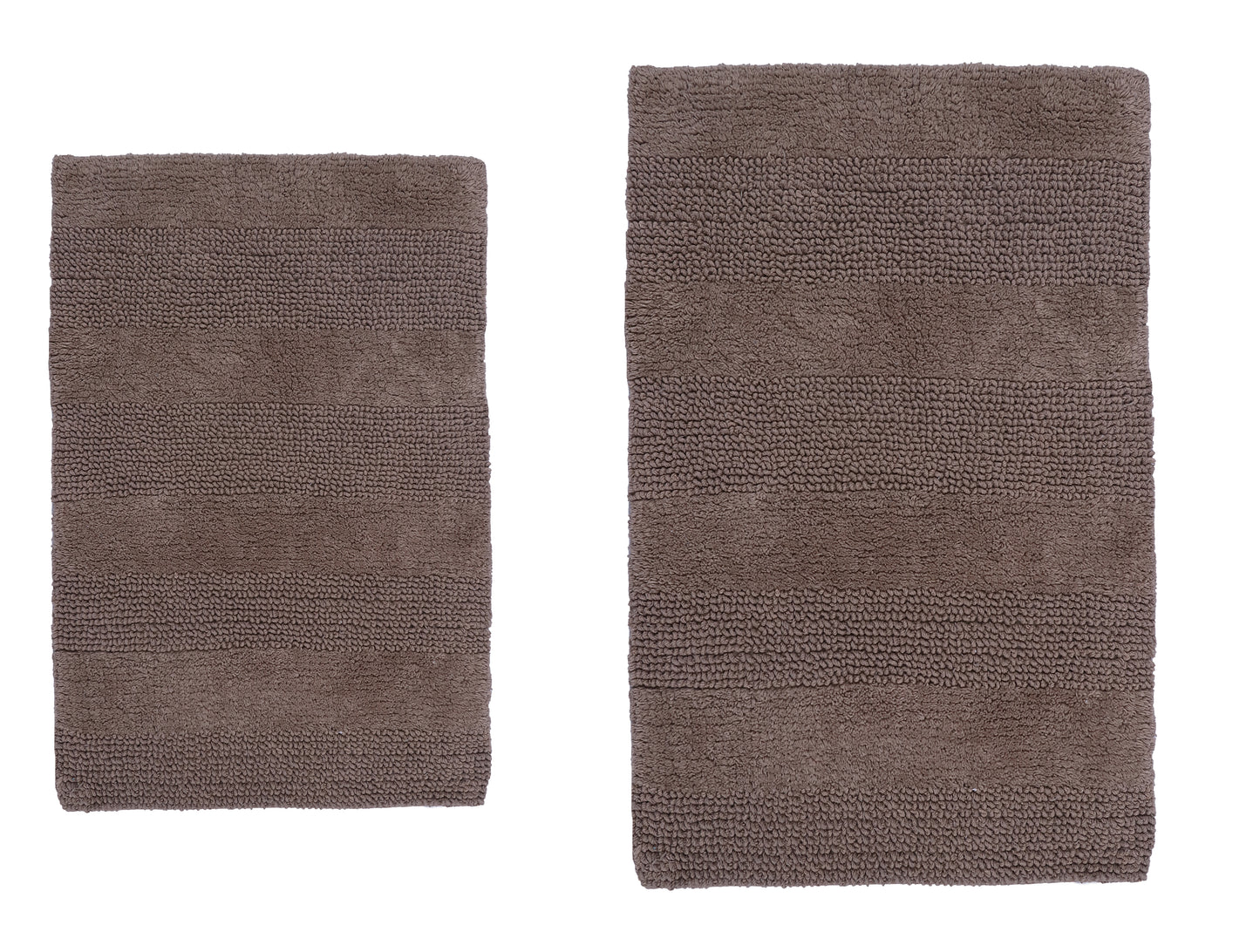 CASTLE HILL LONDON - 2 PIECES SET WIDE CUT REVERSIBLE BATH RUGS COLLECTION