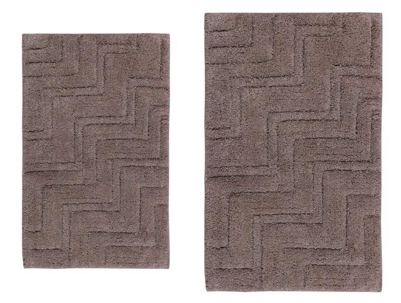 CASTLE HILL LONDON - 2 PIECES SET ZIG ZAG  BATH RUGS COLLECTION