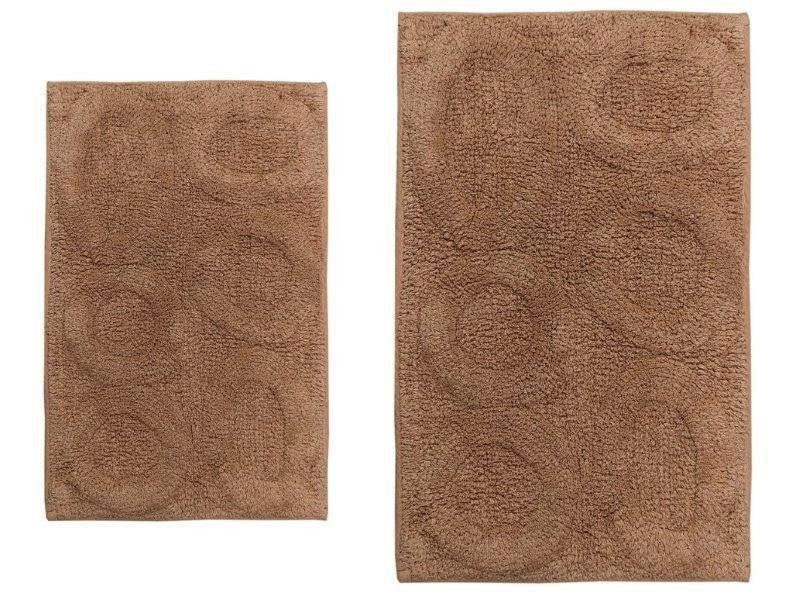 CASTLE HILL LONDON - 2 PIECES SET PEBBLE BATH RUGS COLLECTION